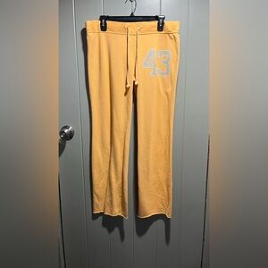 Mossimo Sweatpants Yellow Wide leg Ladies XL